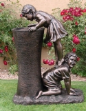 Water Fountain ~ Girl Stepping On Boy Fountain