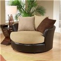 Swivel Chair ~ Circle w/Loose Pillows